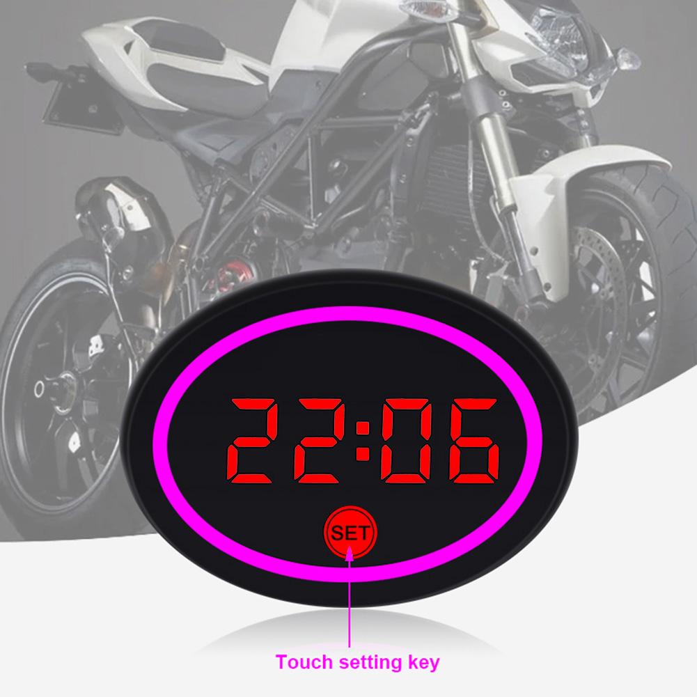 Led Voltage Display Motorcycle Volt Meter For Motorcycle Use Handlebar Installation Multi-function Voltmeter Quick Installation