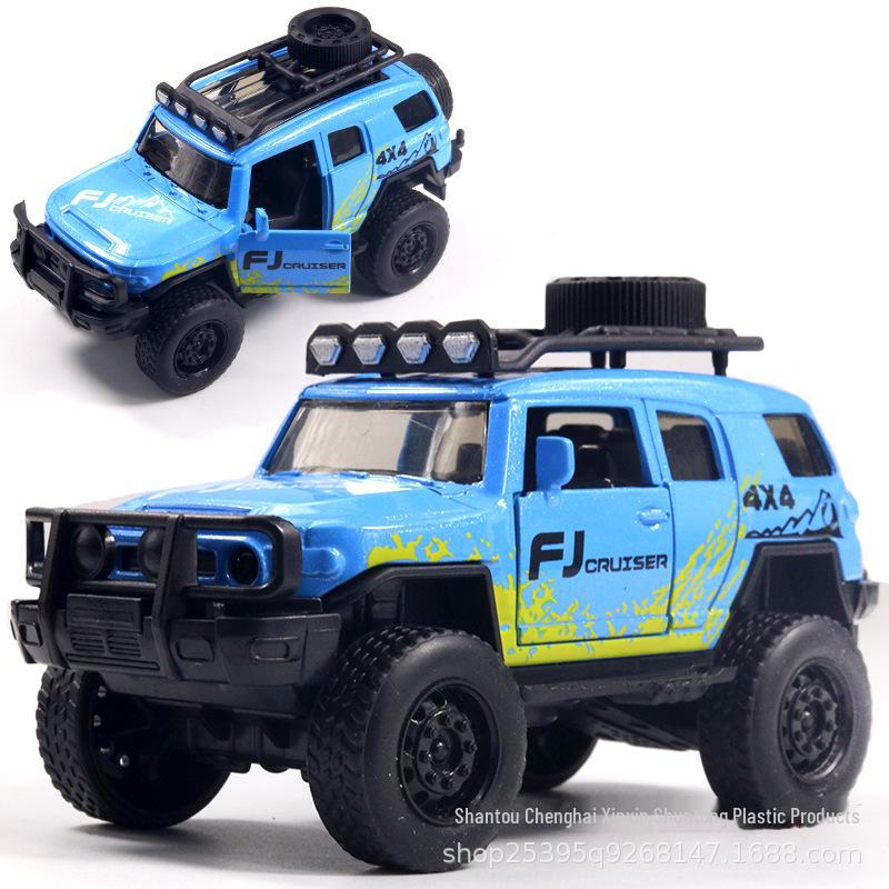 "Children's Off-Road Alloy Car Models with Open Doors - Sports Car Cake Decorations and Gifts for Boys"