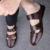 Fashion Summer Men's Leather Shoes Comfortable and Breathable Quality Style Black Brown Outdoor Fashion Street Daily Adult Shoes