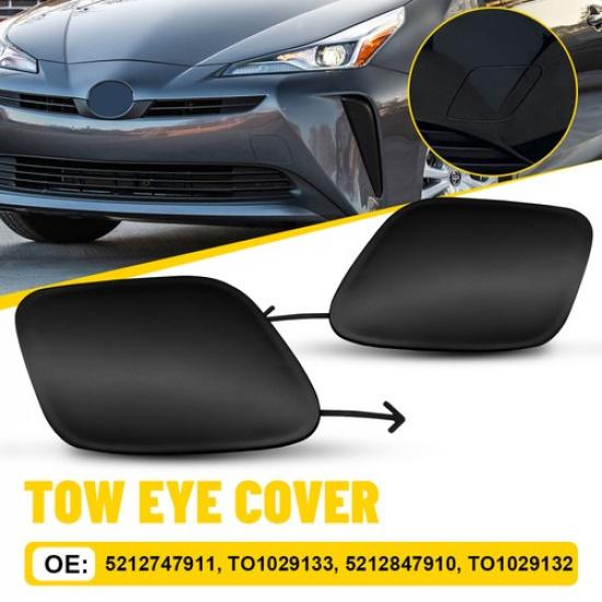 2x Front Left&Right Side Tow Hook Hole Eye Covers Cap For Toyota Prius -