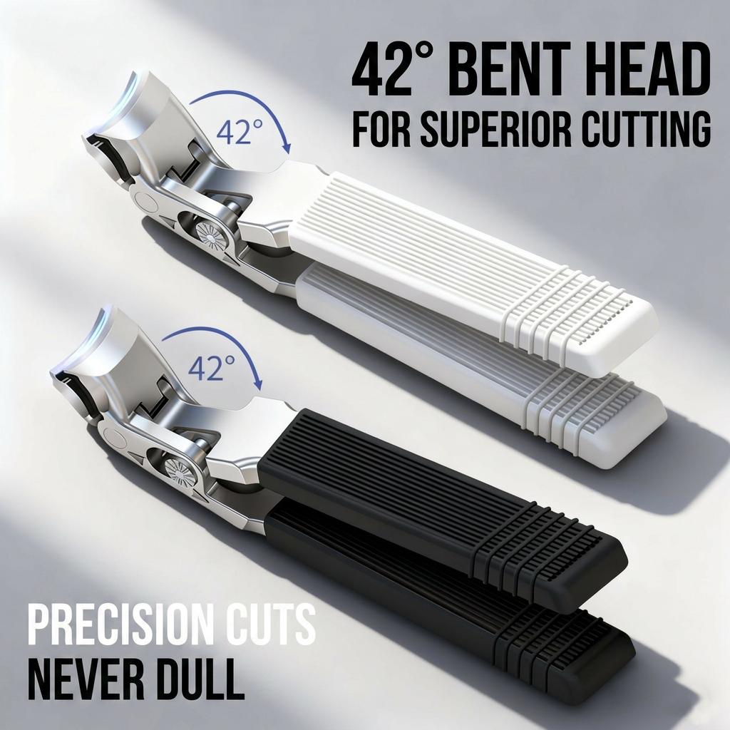 Professional Nail Clippers 42 Degree Bent Head Toenail Nipper For Hard Nails Stainless Steel Pedicure Cutter Nail Clippers
