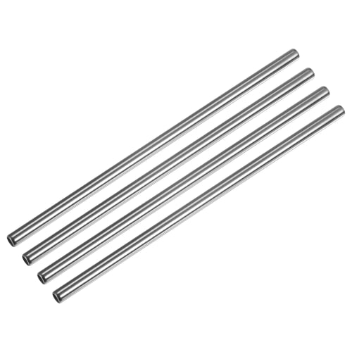 uxcell Reusable Metal Straws, Stainless Steel, Large, 215mm Long, for Cold Drinks, Cocktails, Coffee, Iced Tea, Milk, and Juice, Silver, 4-Pack