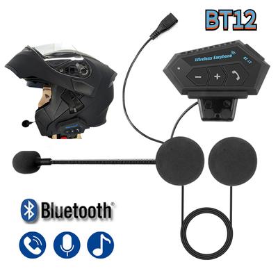 BT12 Bluetooth 4.2 Headset na prilbu Bezdrôtový handsfree hovor Sada do telefónu Motocyklové vodotesné slúchadlo MP3 prehrávač hudby Reproduktor pre Moto