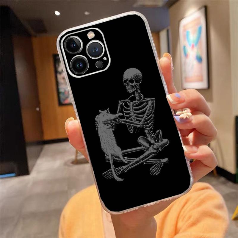 

Phone Case For iphone 17 Pro Max 17 Air 16 15 14 13 Pro Max 15 16 Pro 15Plus Skull Skeleton iphone 16Pro