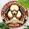 Vintage Metal Dog Sign Home Garden Decor