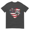 American Flag Dog And Cat Paw Patriotic 4th Of July Tshirt