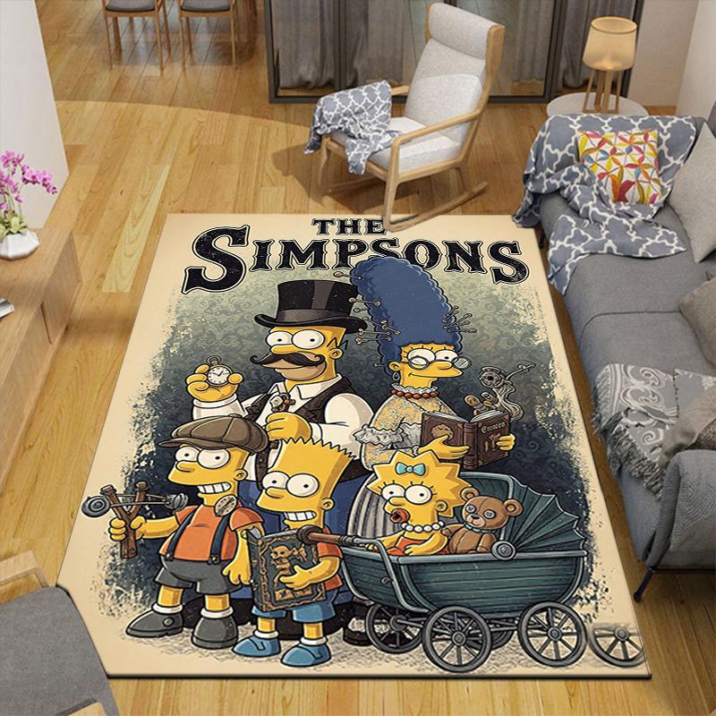 1Pc Simpsons Family Adventure Rug Office Carpet Indoor Outdoor Doormat Nonslip Soft Living Room Christmas Halloween Gift D922766