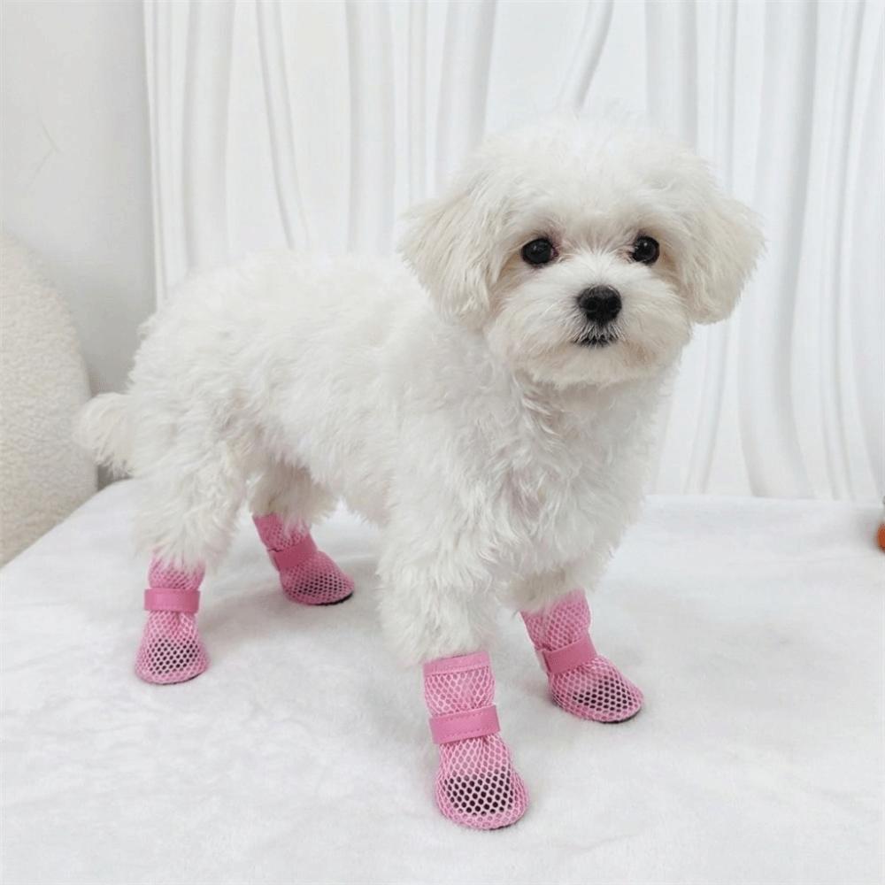 Soft Sole Dog Mesh Shoes Non-Slip Dog Shoe Cover Fashion Dog Net Shoes Paw Protection