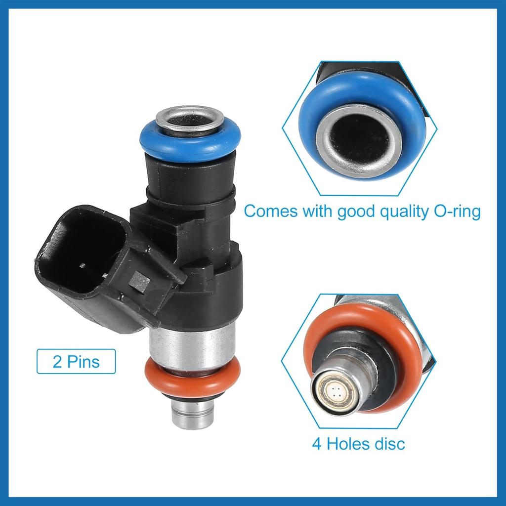 2 Pcs 2521068 0280158258 Fuel Injector for Polaris Sportsman SP X2 450 570 2014-2019 for Polaris for Ranger XP Crew 900 2013-2019 for Polaris RZR 900