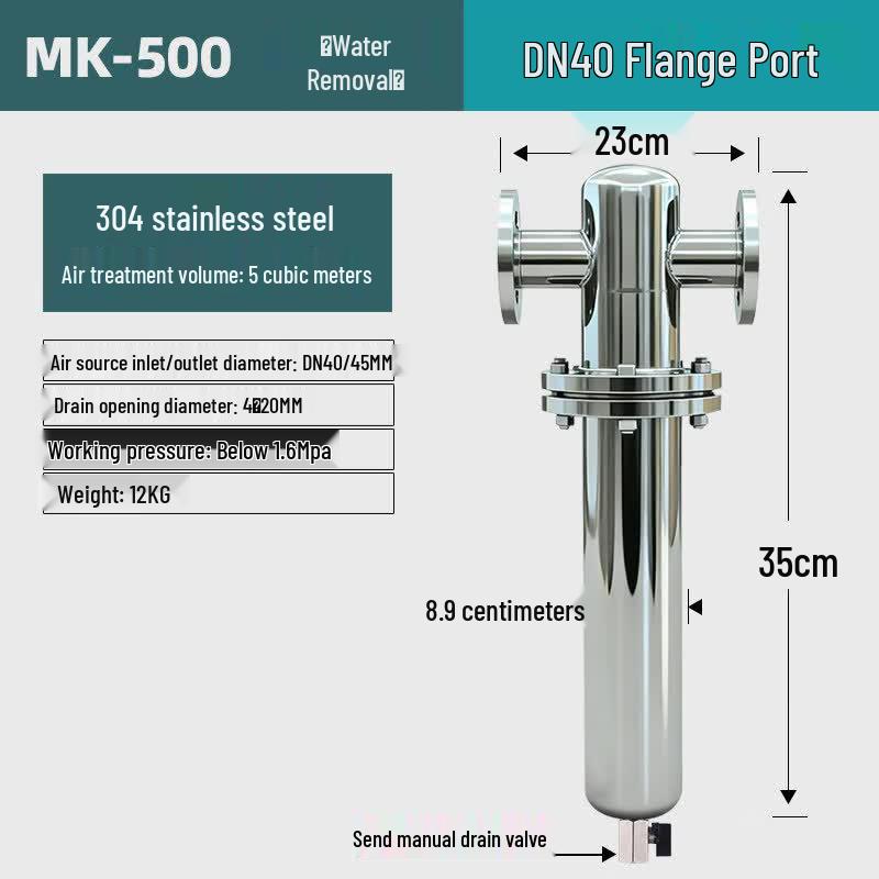 

Yundu MK-500 Stainless Steel Compressed Air Precision Filter