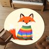 1pc fox rainbow sweater Round Chair mat Area Rug - Non-Slip, Floor Mat for Office, Bedroom, and Indoor Decor -Gift c1125003