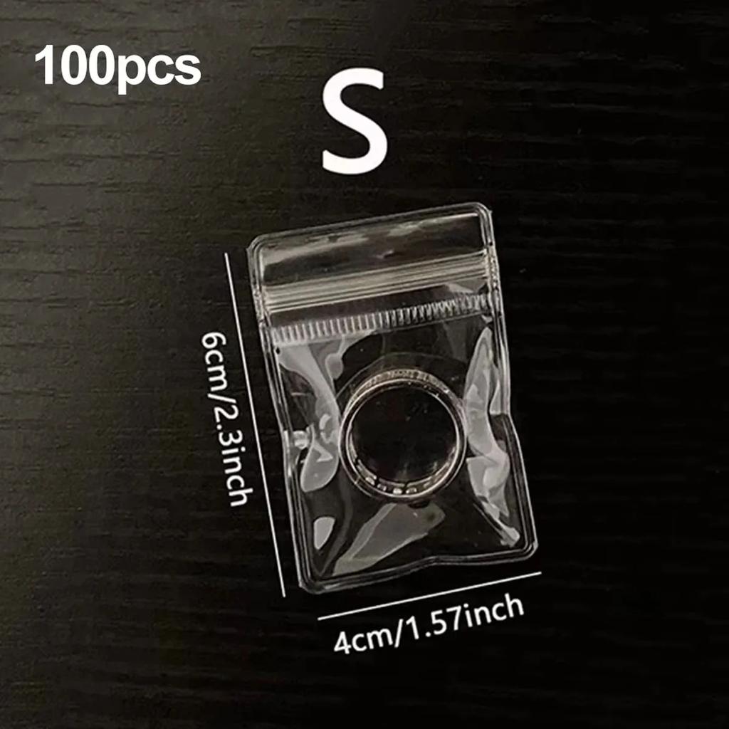 50pcs, Anti-oxidation Jewelry Bags, Clear Jewelry Zipper Bags, Small Jewelry Organizer, Ring Earring Storage Bags,
