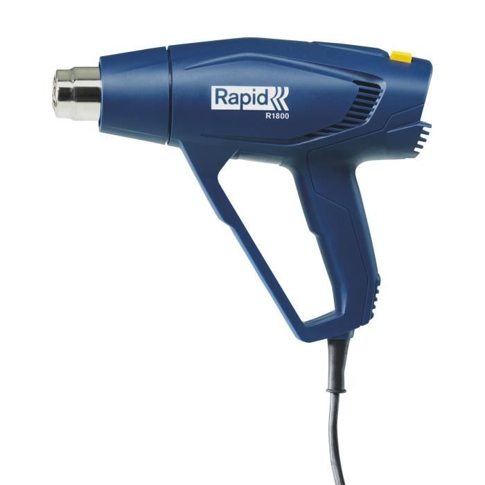 Pistolet air chaud - RAPID - R1800 - 1800W - Décapeur thermique jusqu'a 550°C - Coffret (Accessoires inclus) - (5001350)