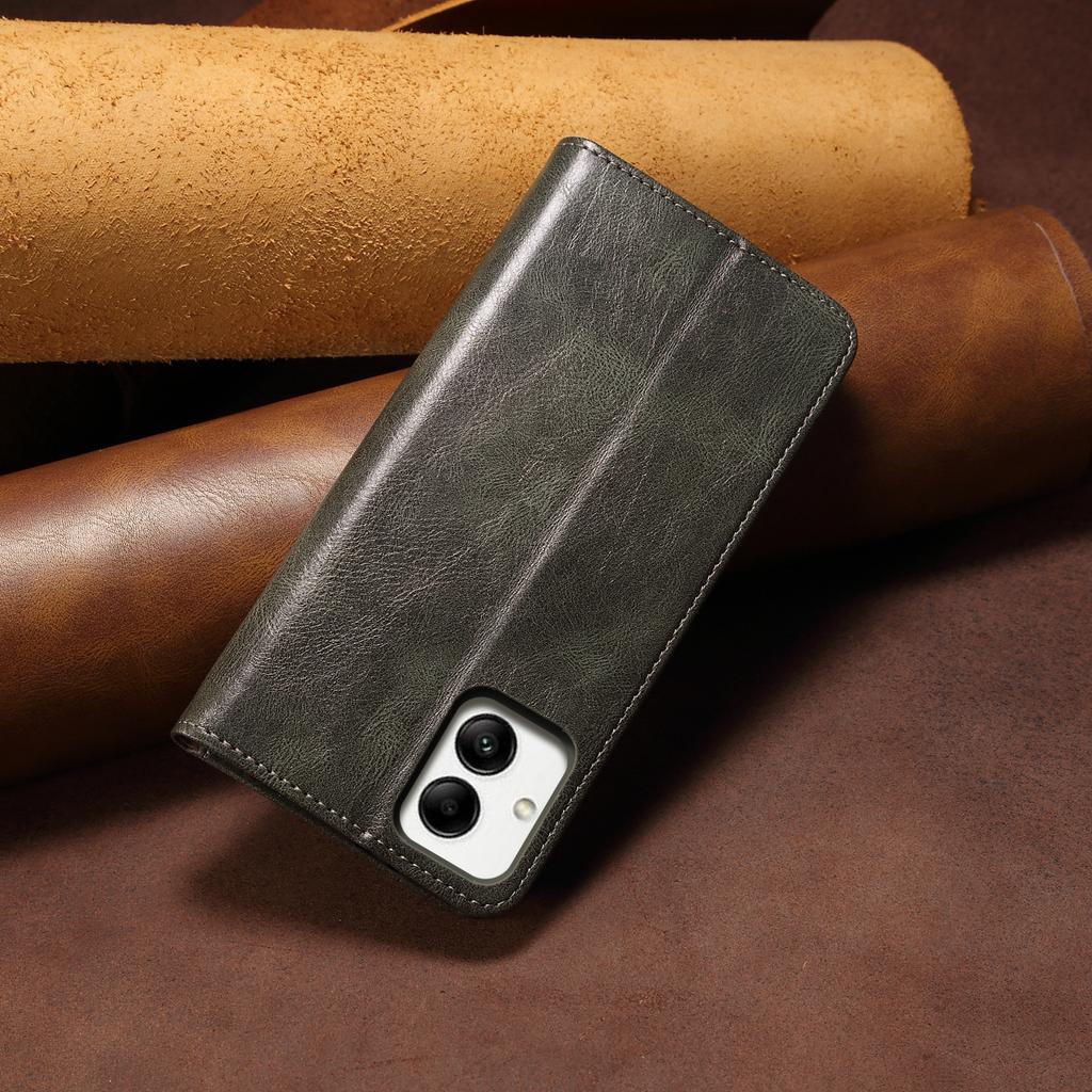 For Samsung Galaxy A07 Case Crazy Horse Texture Waxy Leather Wallet Stand Phone Cover