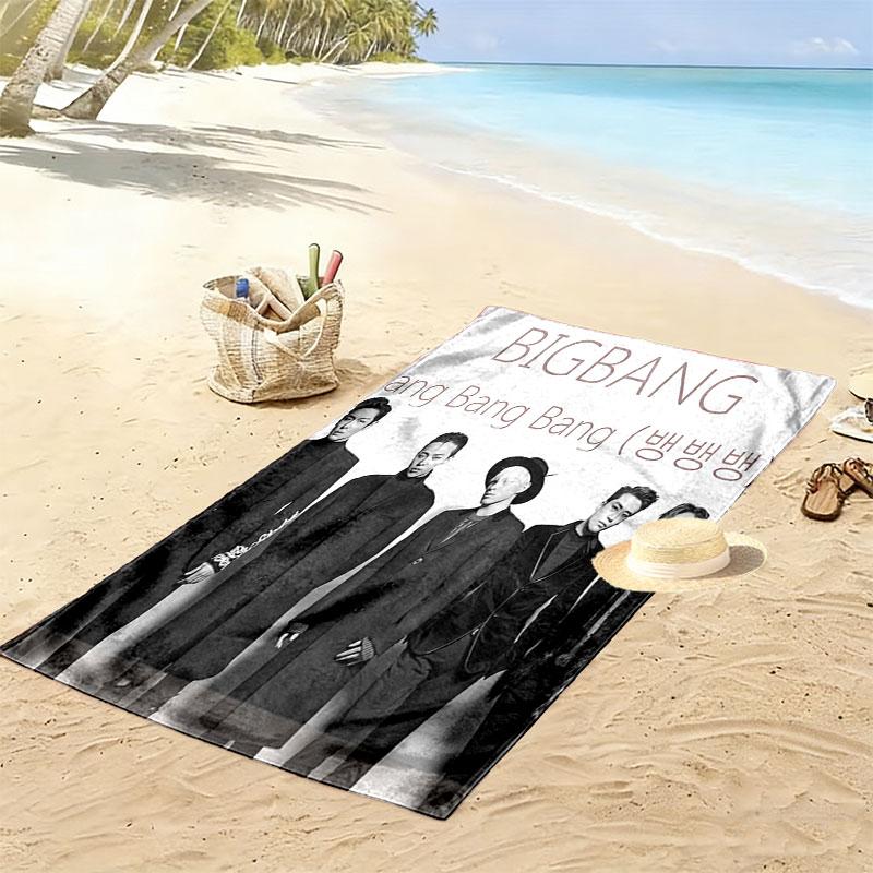 Bigbang Print Beach Towel, Large Soft Quick Dry Towel for Beach Camping Swimming