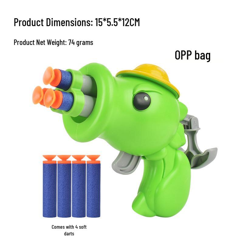 Children's Cartoon Soft Bullet Toy Gun - Manual Loading Shooting Toy for Kids