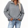 Women's Half Zip Loose Fit Long Sleeve Top Casual Pullover for Fall and Winter Wear