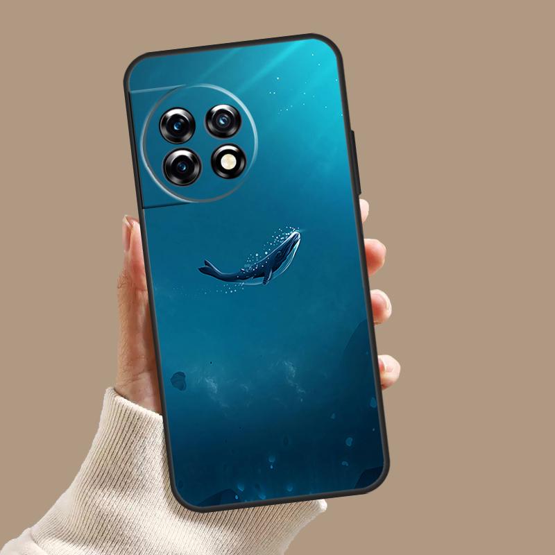 Ocean Whale Shark Swimming Case For OnePlus 10T 8T 9R 10R 12R OnePlus 12 11 9 10 Pro Nord 2 CE 3 Lite N10 N20 N30 Cover