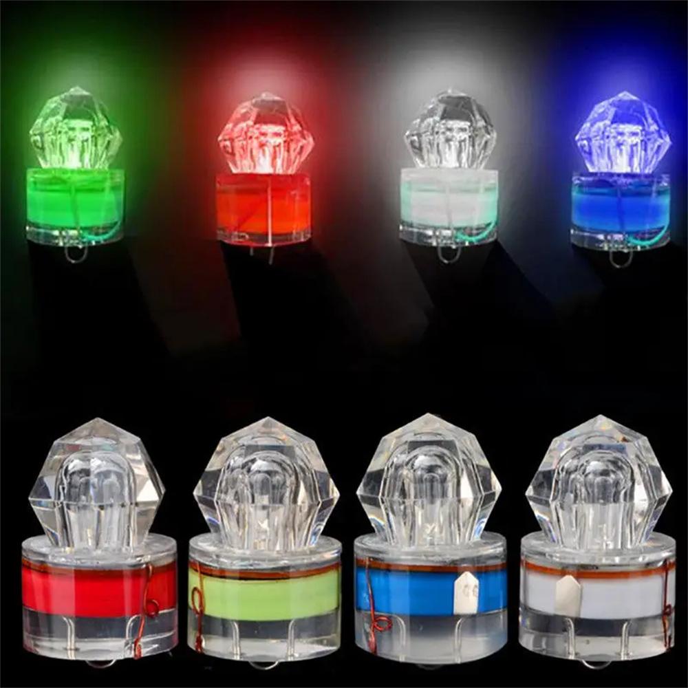 10pcs/Set Mini LED Waterproof Fishing Bait Light LED Deep Drop Underwater Lure Lighting Waterproof Fishing Bait Light Lure Squid