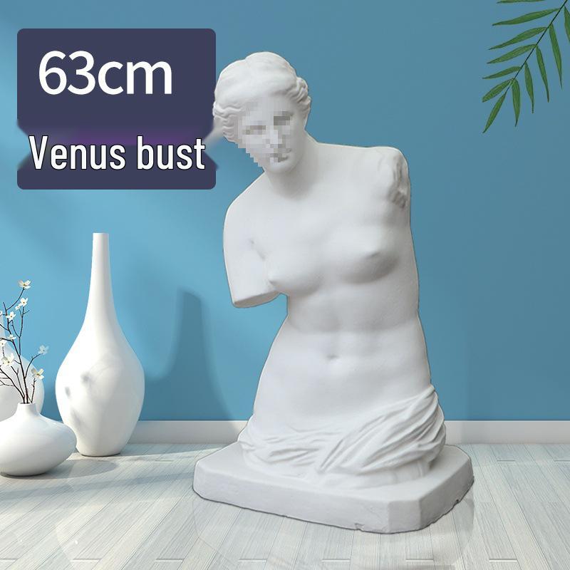 Plaster Cast Geometric Sculpture Set for Art and Photography