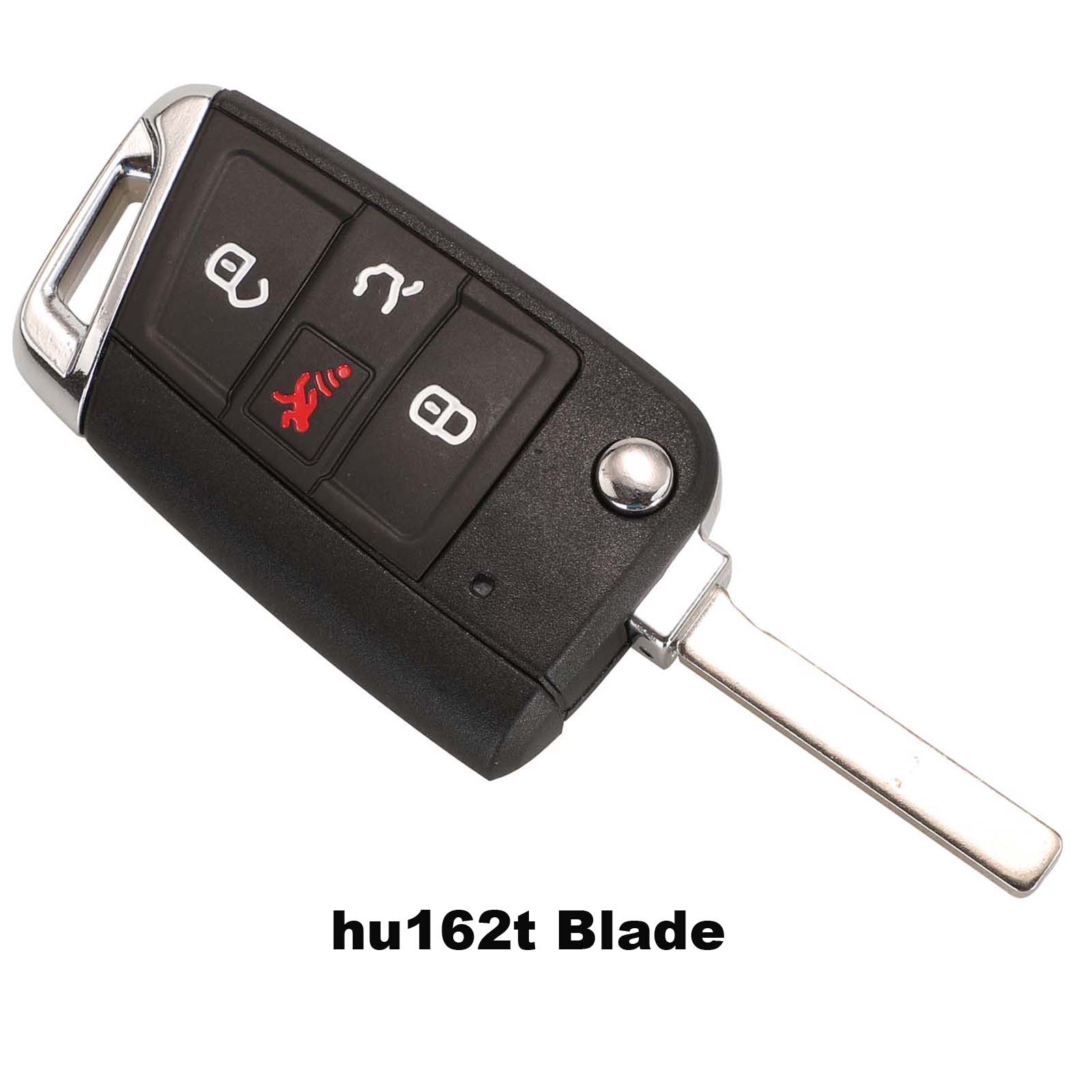 

jingyuqin 4 Buttons Flid Folding Car Key Fob Shell For VW Polo 2016 2017 Golf 7 MK7 For Skoda Octavia Combi A7 Case Blank пучки синього кольору