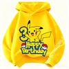 Children Birthday Clothes  Number hoodie Boy Girl hoodie Cute Cartoon Summer Toddler Kids Tops