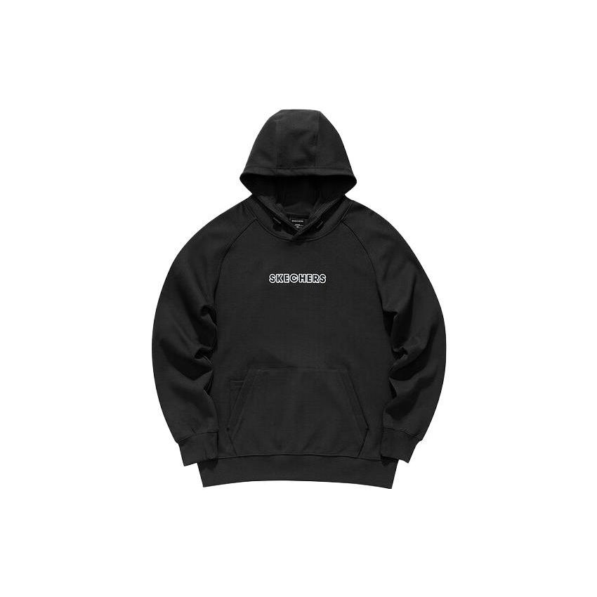 Skechers Colorful City Series Logo Letter Print Casual Sports Hoodie Unisex Hoodies Deep-Black L121U100-002K
