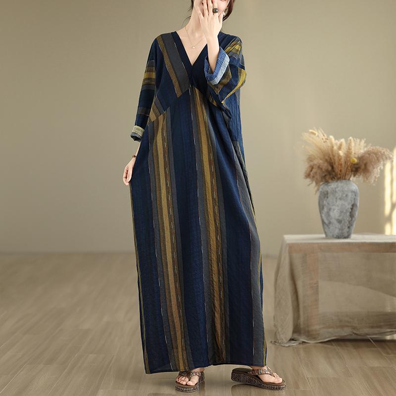 

Dimanaf 2025 Женское Длинное Платье Большого Размера Весна Свободное Базовое Принтовое Винтажное Повседневное Цветочное Платье Оверсайз Длинный Рукав Макси One Size