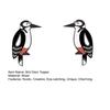 1 Paar Holzvogel Türdeko Rustikales Vogel-Tür-Eckrahmen-Schild für Kinderzimmer Türrahmen Wanddeko Einweihungsgeschenk für Familie Paare Naturfreunde