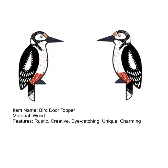 1 Paar Holzvogel Türdeko Rustikales Vogel-Tür-Eckrahmen-Schild für Kinderzimmer Türrahmen Wanddeko Einweihungsgeschenk für Familie Paare Naturfreunde