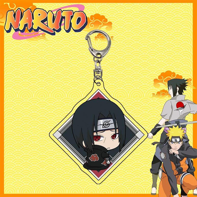 Anime Naruto Akryl nyckelring tillbehör Uzumaki Naruto Tecknad nyckelring
