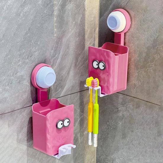 კბილის ჯაგრისის დამჭერი კედელზე დასამაგრებელი ორგანიზატორი სათავსოთი, დიდი დატვირთვით, მარტივი დასაყენებელი, საწოვარა კბილის ჯაგრისის საკიდი