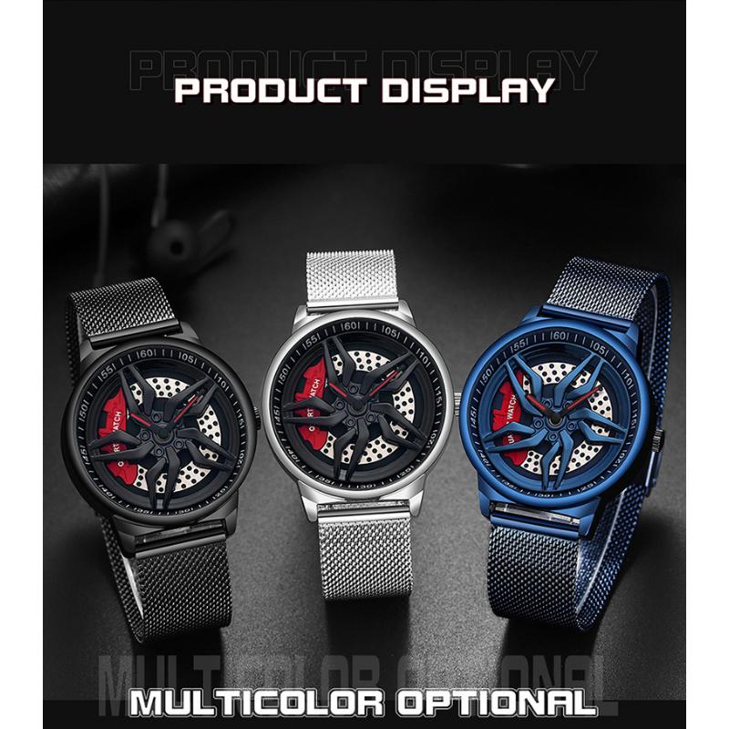 Personalitate Cool Barbat Menyuri Ceas Stereo Rotire Cadran Casual Reteaua Impermeabil Cu