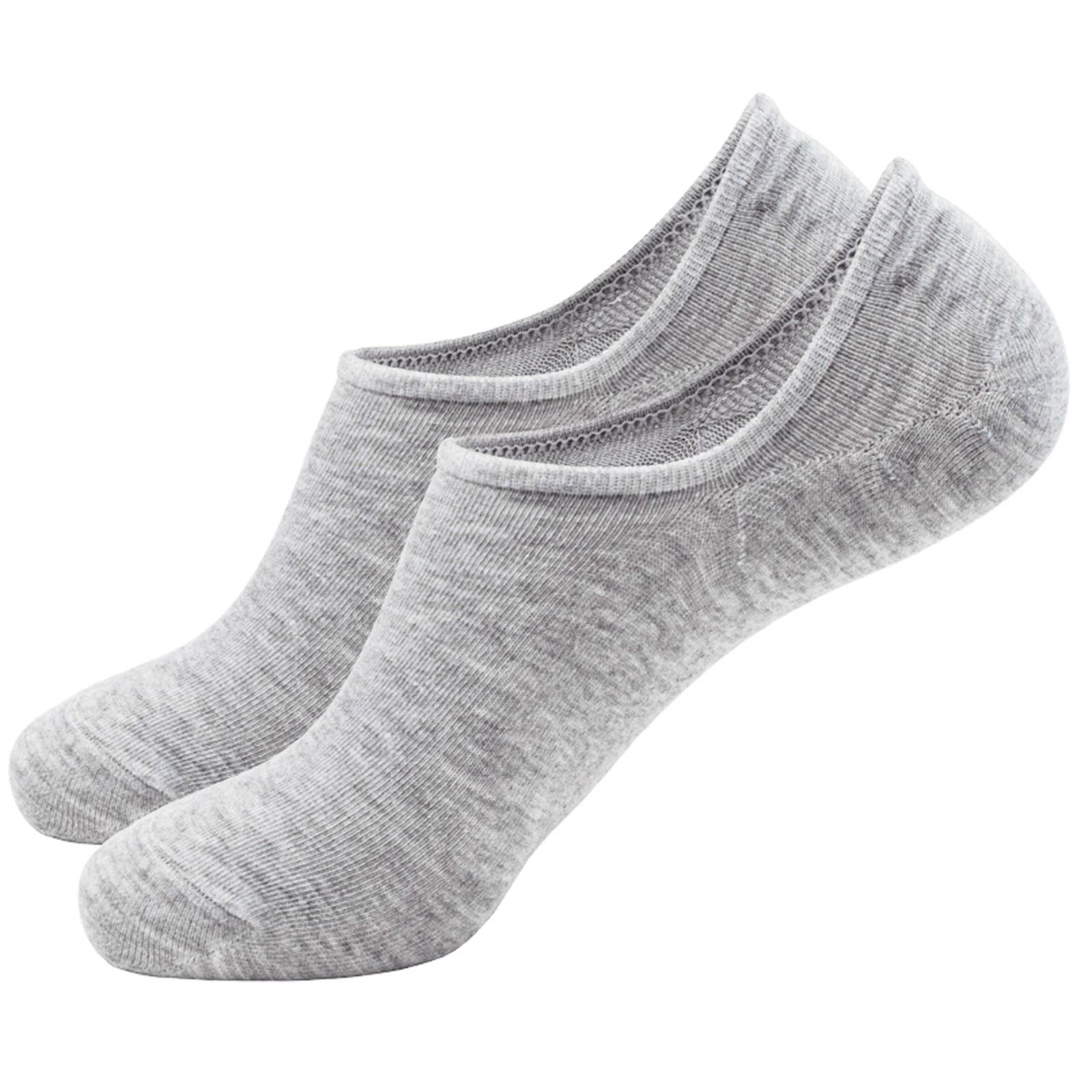 

Носки женские низкие носки нескользящие плоские 6 пар One Size серый