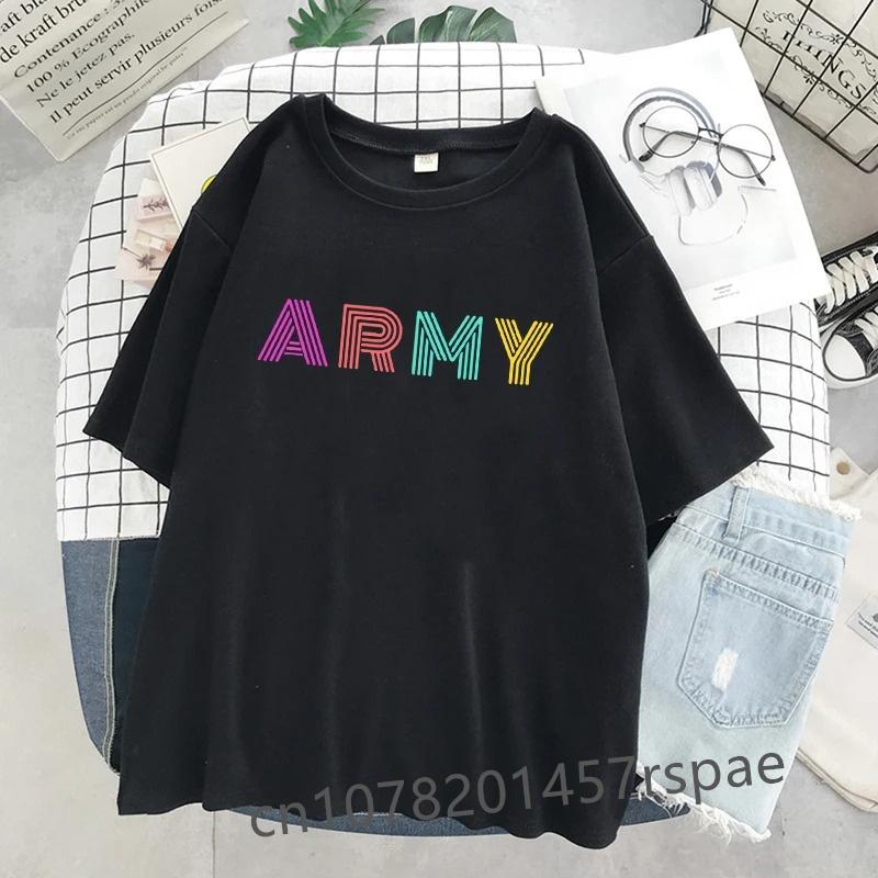 Summer Dynamite Fans Harajuku Graphic Tshirt Cartoon Letter Tshirts Ladies Korean O-neck KPOP Summer Tops Women Clothing T-shirt