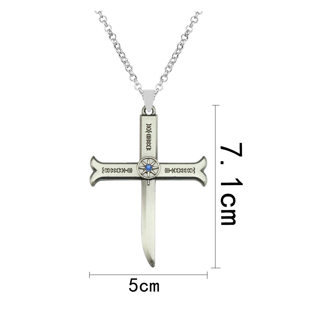 Anime Náhrdelník Dracule Mihawk Křížový Meč Přívěsek Choker Náhrdelníky Pánské Šperky Doplňky Dárek
