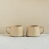 Practical Apricot Ceramic Mug Gray Bottom Household Milk Cup Coffee Cup Simple Wind Round Teacup Drinking Cup