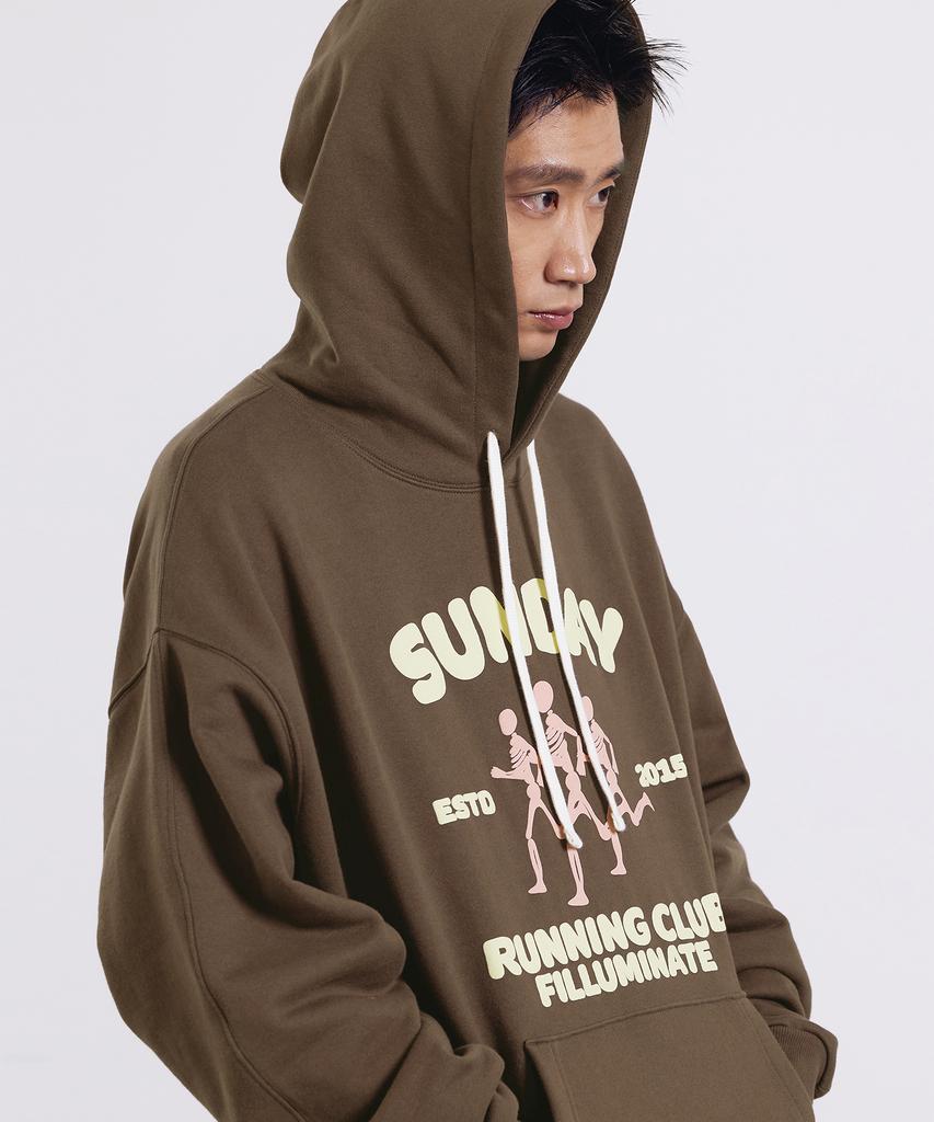 Running Club Hoodie-Brown