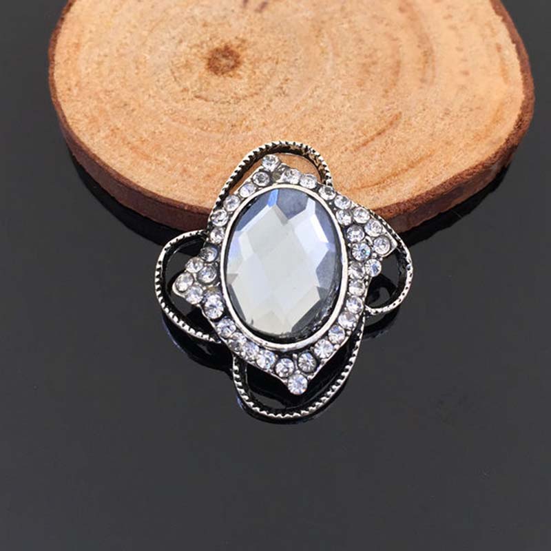 Engood 50Pcs Retro Drop Oval Rhinestone Buckles Sewing Trim & Embellishments Craft Button Wedding DIY Hair Accessories