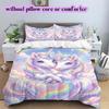 Two animals and lovePattern Bedding Quilt Set Quilt Cover Pillowcase Home Decoration Birthday Gift (1 * duvet cover + 2 * pillowcase, without core)