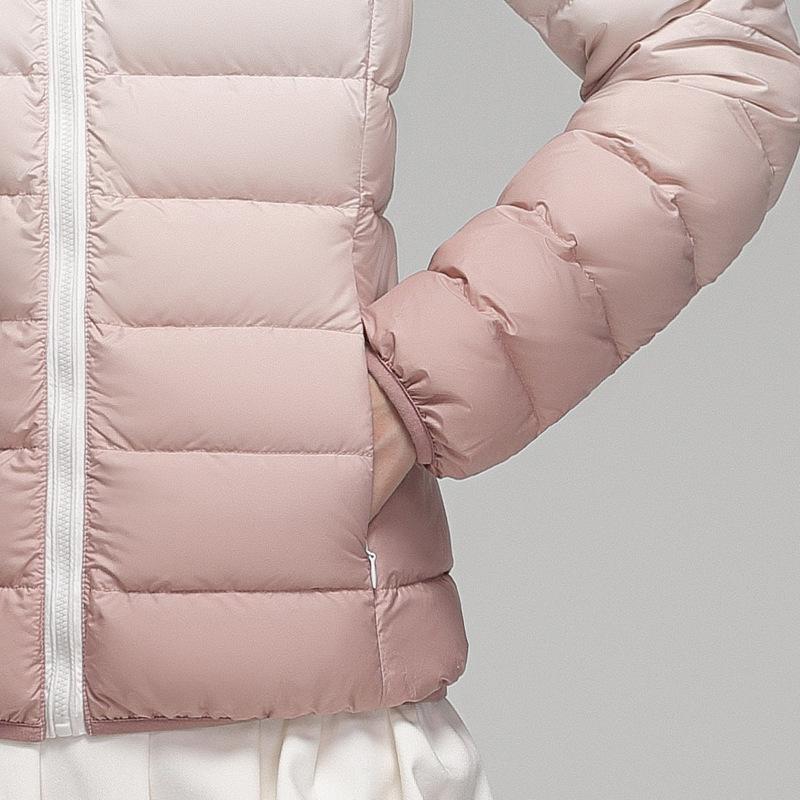 Autumn and winter new light down jacket women's short hooded casual fashion thin gradual change color white duck down jacket