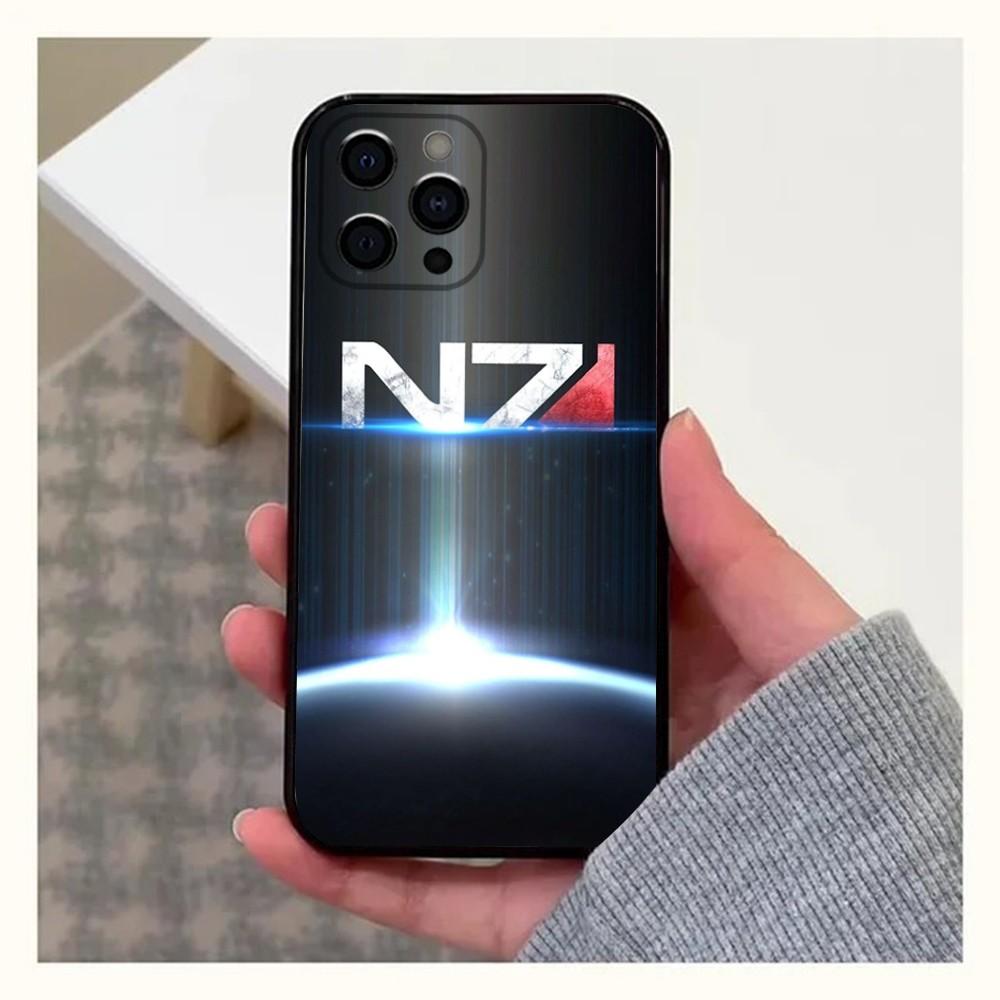 

N7 M-Mass E-Effect Game Phone Case For Apple iPhone 15,14,13,12,11,Pro,X,XS,Max,XR,Plus,Mini Soft Black Cover iPhoneXSMAX
