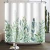 Watercolor Green Leaf Shower Curtain for Bathroom Vines Plant Nordic Minimalist Polyester Botanic Curtain for Home Hotel 180x2