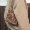 Autumn and winter new women's bags niche design retro leopard print leather suede cowhide bucket bag high-end messenger bag