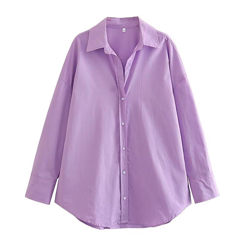Women Shirt Multicolour Button Up Shirt Women Summer Long Sleeve Top Female Streetwear Oversize Shirts and Blouses