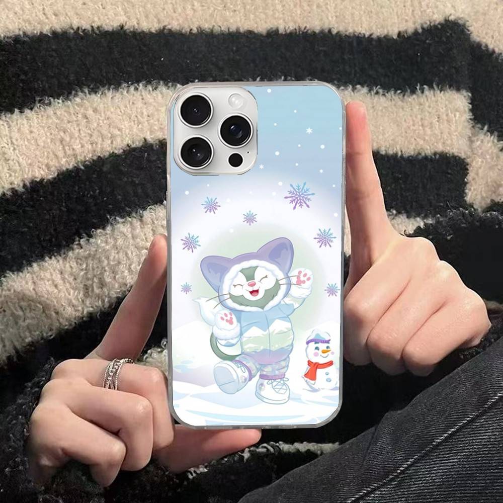 

DUFFY AND FRIENDS Phone Case For iPhone 17 Pro Max 16 15 14 13 12 11 Water Ripple Silver Protective Cover iPhone 16pro max