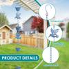Hummingbird and Cup Rain Chain Metal Rain Catcher Chain For Gutter Roof Decoration Metal Drainage Rain Chain Outdoor Garden Deco