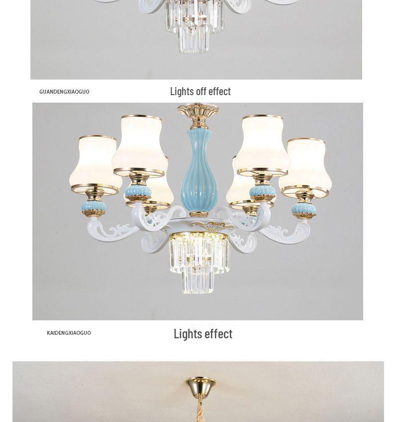 New 2024 European Crystal Chandelier for Living Room and Master Bedroom Luxury Lighting.