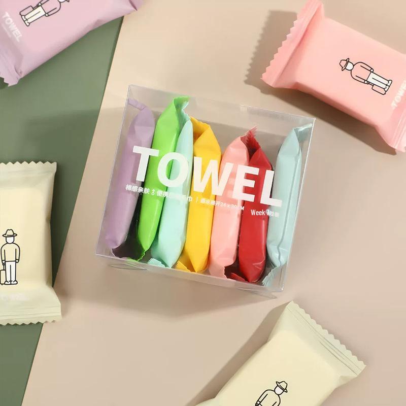 Travel Set: Disposable Pure Cotton Towels & Portable Face Mask