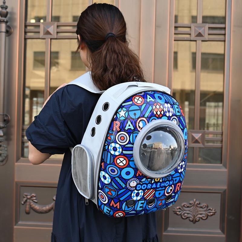 Cat Bag Out Portable Space Capsule Breathable Cat Backpack Pet Double Shoulder Large Capacity Cage Dog Cat Supplies